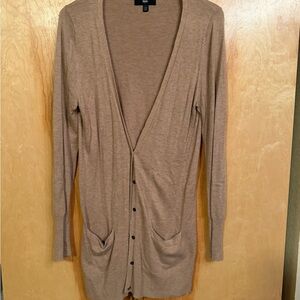 Women's Tan Cardigan Sweater